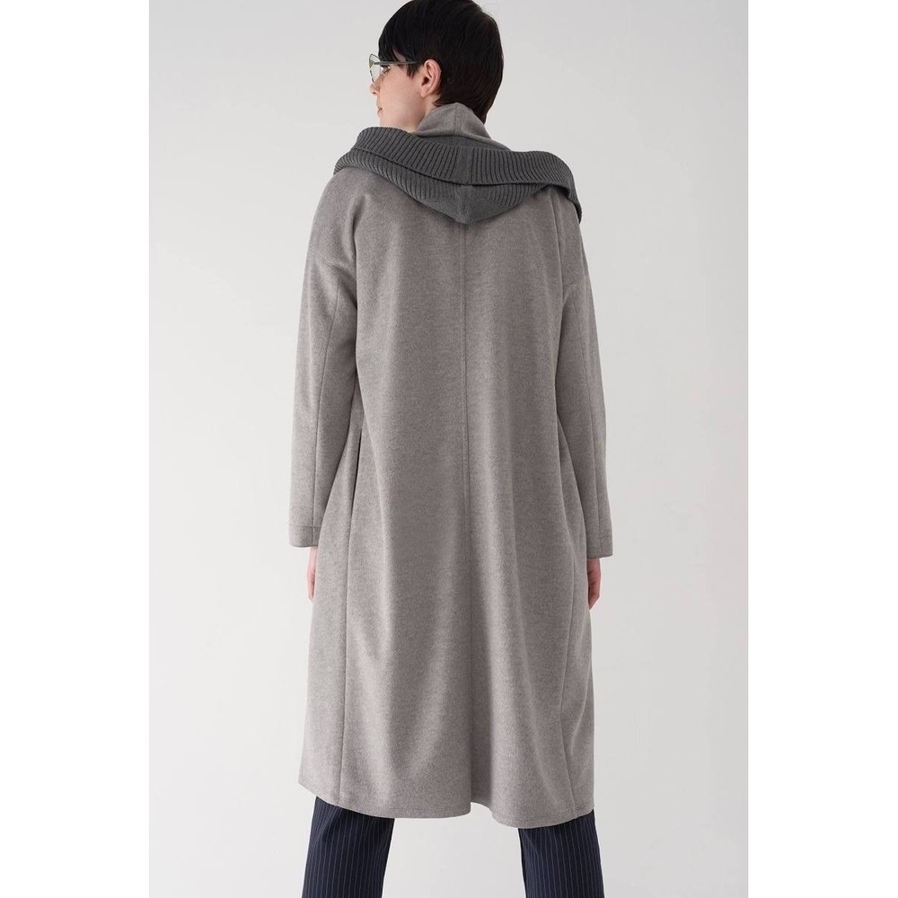 SOSKEN Brandy Waterfall Woll Blend Coat in Gray Sz M - Picture 3 of 15